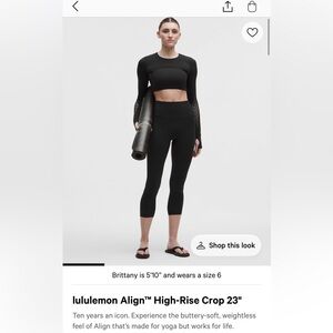 Lululemon align high rise crop 23”